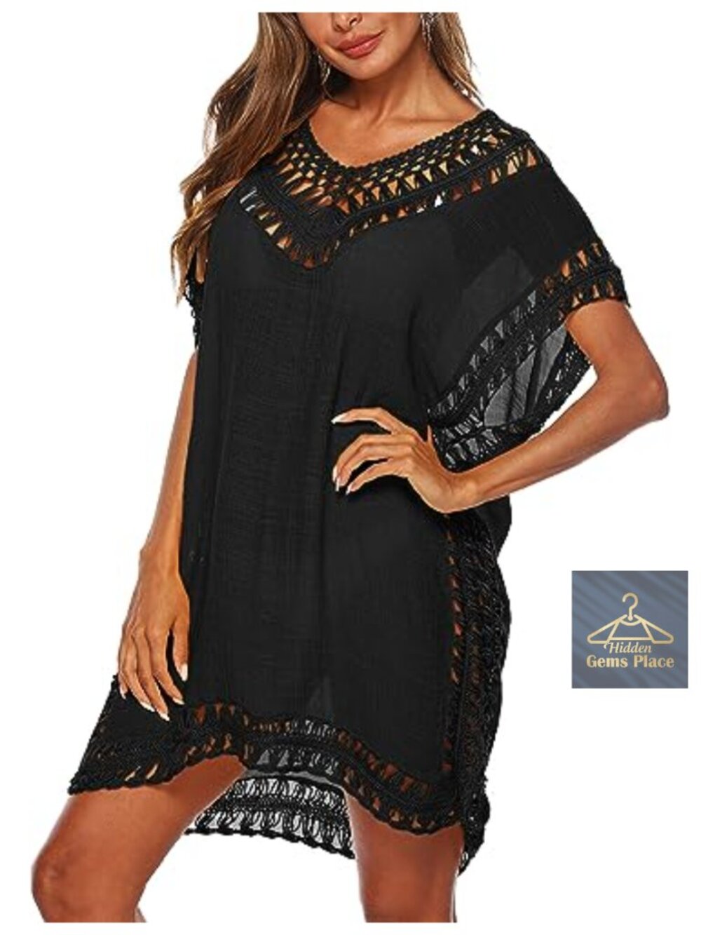 Women's Swimsuit Cover Up Hollow Out Beachwear Bikini Coverup